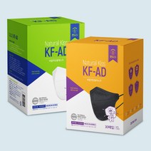 [내추럴키스] 찐마스크 KFAD 중형 화이트 블랙 30입 / 개별포장 / 100%국산 / 숨쉬기 편한 새부리형 / 청소년~성인여성, [개별포장] 중형 화이트 30입