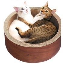 대형 원형 스크레처 고양이 냥모나이트 베이지 선물