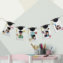 MDO4365 학사모 가랜드 만들기-5인용 신학기/졸업식/졸업/입학식