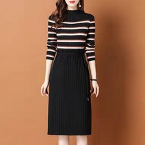 요모조모 1480 스트라이프 니트 원피스