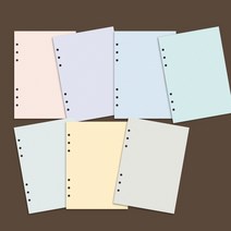 데이스테이션 A5 6공 바인더 다이어리 리필 속지 컬러 그리드 모눈, 04 Mint Green