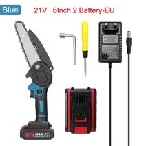 정원 과수원 가지치기용 휴대용 미니 전기 톱 21V 충전식 소형 나무 분할 전기톱 목공 도구 나뭇가지 클립 (주문시 자발적으로 한글 주소와 pcc code를 제공해주시기 바랍, 중국, 6In BL 2 배터리-EU, 6In BL 2 배터리-EU