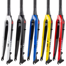 자전거포크 서스펜션 프레임 ievele 전체 탄소 섬유 산악 자전거 테이퍼 튜브 프론트 포크 하드 포크 26 인치 27.5 인치 29 충격 흡수 장치 없음 1-1/2, 5.26인치 레드