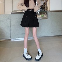 겨울골프스커트 테니스 주름 플리츠 빅사이즈 스커트 가을 뉴 네트 레드 핫 걸 스타일 하이 웨이스트 코듀로이 a 라인 여성