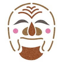 우돌아트 스텐실도안 4437 우리나라 전통탈 하회탈 전통스텐실도안
