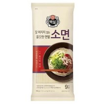 CJ 백설 소면 멸치 잔치 비빔 열무 국수 골뱅이무침 오징어볶음 가족 식사 홈파티 음식 900g, 3개