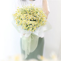 마트리카리아 캐모마일 계란 꽃다발(M), 퀵서비스(월~토 +요금추가), basic(+0원)