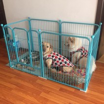 가정용 반려 은신처 토끼장 기니피그 야외 하우스 화장식 견사 애완 대형, 스카이블루, 가로90x높이100cm[6매]