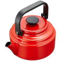 [일본정품]노다호로 법랑 주전자 인덕션 케틀2L, 레드, 2000ml