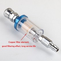 유수분리기 수분제거 연료필터 압축기 스프레이 페인트 건용 물 오일 분리기 에어 필터 수분 트랩 압력 부품 호스 1/4 인치, 05 Copper and SM20 PF20