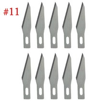우드카빙키트 조각끌 목공칼 접도 비 슬립 금속 메스 칼 조각 DIY 공예 나이프 모바일 휴대 전화 필름 종이 컷 수공예 도구 커터, [03] NO.11 of Blades