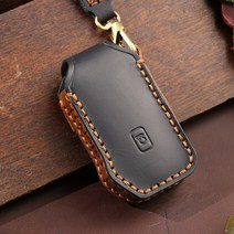 벤오토 기아 K3 K5 K7 K8 쏘렌토 MQ4 4세대 카니발 KA4 스포티지 셀토스 EV6 니로 스마트키 가죽케이스 기아 5버튼 키링 키홀더 (S2-KC5), 블랙