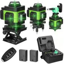 레이저 레벨기 다기능 4D 16 라인 그린 측량 도구, 플라스틱 16, 단일사이즈