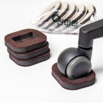 [잔대리] 롤링스탑캡 의자바퀴 고정 1set, 원형[ASB], 베이지