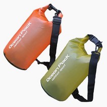 드라이백 방수가방 수영 아쿠아백 반투명, 옐로우_10L+오렌지_10L