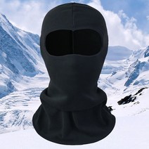 1+1 방한바라클라바 겨울 넥워머 오토바이 기모 바이크, 폴커버워머, 블랙1+1