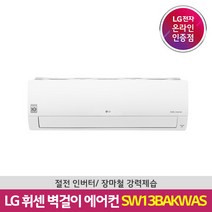 [LG전자공식인증점][기본설치비무료] WHISEN 벽걸이 냉난방 에어컨 SW13BAKWAS (동배관), 폐가전수거없음