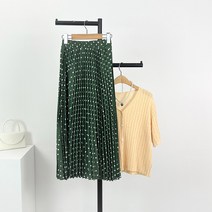 바이미쓰리 / 버블 도트 땡땡이 플리츠 스커트 (5color)