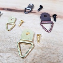 창작스튜디오 놀자 삼각고리 못 세트 소량 대량 액자고리 나무걸이 문패 만들기 DIY 공예 목공 나무판 부자재, 골드(대)