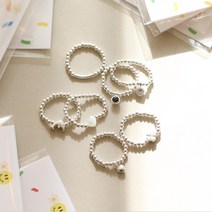 은볼 비즈반지 만들기 시즌2 DIY 14종 [925 실버 볼 자개 클로버 돌고래 나비 하트 우정 링 반지 키트], 11. 실버볼 하트드롭 3mm