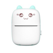 핸드폰사진인화기 사진출력기무선 미니 휴대용 충전식 귀여운 감열식 프린터 핸드폰 공부 사무실 사진, 02 파란