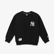 뉴에라키즈 [뉴에라키즈] MLB 그리드 로고 뉴욕 양키스 맨투맨 블랙(13371336)