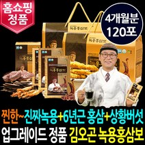 김오곤 녹용홍삼보 2개월 4개월(3개월분+1개월분) 녹용 홍삼 진액 선물 세트, 120포