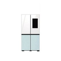 삼성 비스포크 패밀리허브 5도어 글램화이트+코타블루 RF85B97A1APW 바름