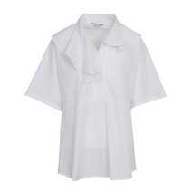 데코 러플 반팔 블라우스 ACBA92412L