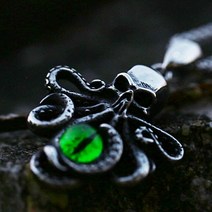 패들 킥판Beier 316L 스테인리스 스틸 클래식 문어 게 펜던트 펑크 고래 상어, 11 Octopus Green