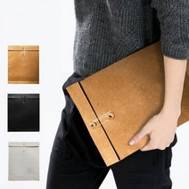 앤틱 크라프트 단추 서류 봉투 회사 무지 선물, C블랙