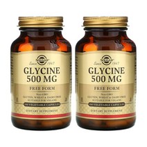 [1+1] Solgar 솔가 글리신 500mg 100정 베지캡슐 글라이신 스테아르산 마그네슘 Glycine 2개