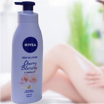 NCH 니베아 바디 오일 로션 건조한피부 벚꽃향 호호바오일 400ml, 상세 참조