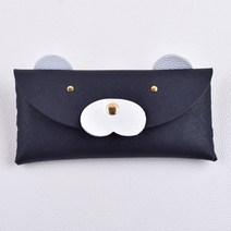 [레더키트]가죽공예DIY키트 곰돌이캐릭터 필통만들기 1세트 천연사피아노 7색-유치원 초중고 방과후 센터 수업재료, 사피아노, 네이비