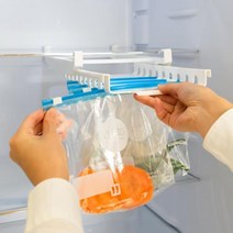 냉장고 수납 지퍼백 정리 홀더 슬라이딩 레일 트레이zf+921, 화이트