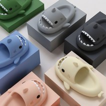 층간소음 거실 쿠션 슬리퍼 상어 실내화 6colors, 남성용, 베이지