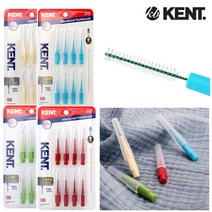 켄트 치간칫솔 4팩 32개 - 개별 보관캡 포함, 색상및사이즈:블루0.4mm 2팩+베이지1.0mm 2팩