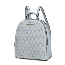 MKF Collection 여성용 휴대용 백팩 비건 가죽 탑 핸들 책가방 여행용 슬론 블러시, Sloane Light Blue