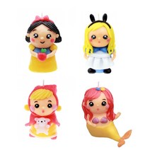 이야코 양초만들기 백설공주양초+엘리스양초 2개입 캐릭터양초, 백설공주+인어공주+엘리스+빨강망토차차, 4개입