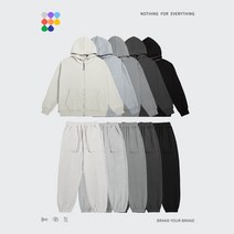 남성 트레이닝 세트 스웻 츄리닝 헬스 체육 복 인플레이션 지퍼 후드 특대 두 조각 겨울 두꺼운 양털 캐주얼 운동 커플 지퍼 운동