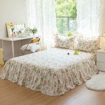 로라 순면 퀸침대커버 예쁜침대커버 베드스커트 Q