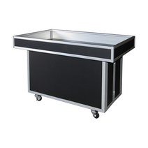 [국내산] 사각매대 SM-700 / 검정 / 접이식, [5자]W1500*D730*H820, [5자]전면+측면+후면