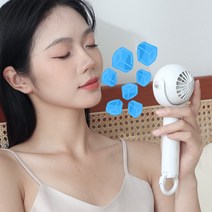[당일무료발송] 얼음 바람 3세대 휴대용 손풍기, 그린, 휴대용 쿨냉 선풍기