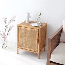 마켓비 PASAR 1문 수납장 라탄 홈카페수납장 그릇장 장식장, 상세페이지 참조