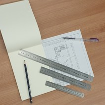 15CM 쇠자 휴대용자 막대자 인치 센티미터 눈금자