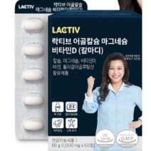 락티브 어골칼슘 마그네슘 비타민D 칼마디 1000mg x 60정 1개월분, ★추석★어골칼슘 1개월분/쇼핑백