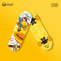 작은 노란오리스케이트보드 귀여운 오리보드 랜드서핑보드 4륜, SK17 화이트