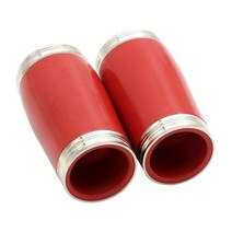 2 Pieces Professional Bakelite Clarinet Two Section Tuning Tube Metal Ring B Flat No Burr Barrel Tre, [01] Red