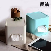 핀무 멧카 인테리어 사각 두루마리 휴지 케이스, WHITE, 1개