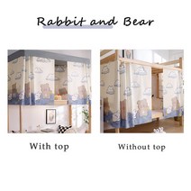 성인벙커침대 원룸 수납 2층 침대 YanYangTian 새로운 일몰 디자인 침대 커튼 방진 모기장 이층 학생 기숙, 09 Rabbit and Bear